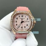 Luxury Patek Philippe Aquanaut GR Clone Rose Gold Diamond Watch 39.8mm
